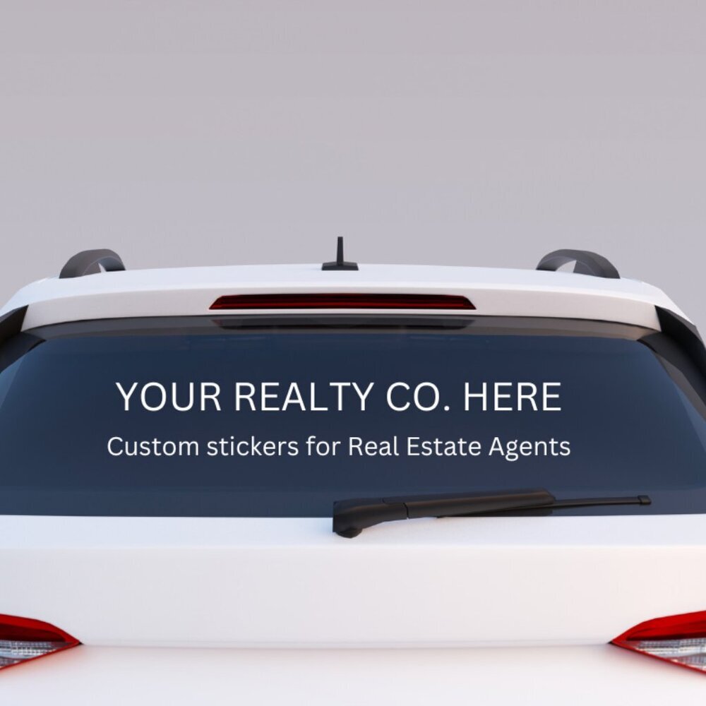 CUSTOM HANDMADE VINYL DECALS FOR REALTORS REAL ESTATE AGENTS CARS